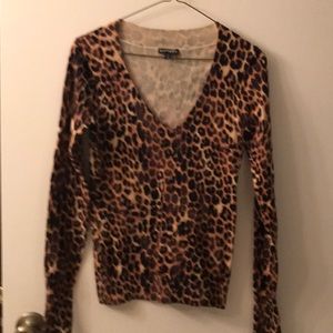 Espresso xs animal print sweater